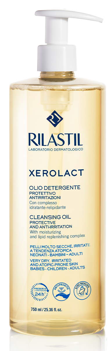 Dầu Tắm Rilastil Xerolact Cleansing Oil: Làm sạch da toàn thân dành cho da  khô, da bị kích ứng, da bị dị ứng,viêm da cơ địa - Rilastil Việt Nam 