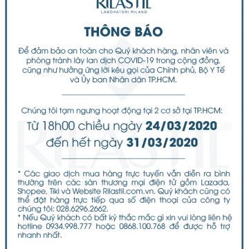 THÔNG BÁO TẠM NGƯNG HOẠT ĐỘNG TỪ NGÀY 24/03 - 31/03/2020