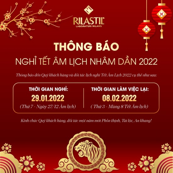 THÔNG BÁO LỊCH NGHỈ TẾT NHÂM DẦN 2022