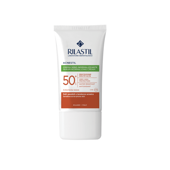 Kem chống nắng kiểm soát nhờn dành cho da mụn Rilastil Acnestil Sebum-Normalizing Cream SPF 50+ 40ml